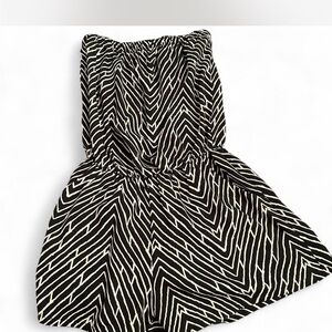 Tyche Monochrome Zebra Print Dress